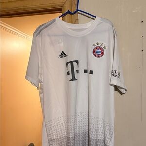 Adidas White and Gray Bayern Munich Soccer Jersey